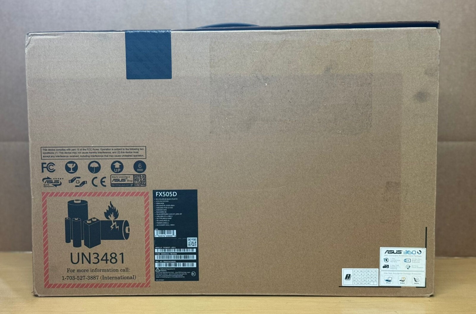 New ASUS TUF Gaming Laptop FX505D, AMD R5 3550H, 256GB, SSD, 8GB DDR4,