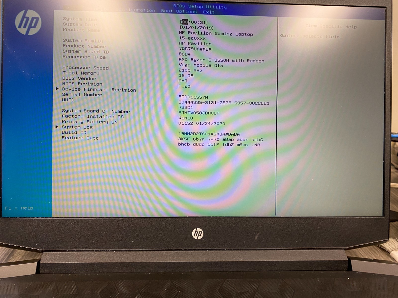 HP Pavilion Gaming 15-ec0xxx Ryzen 5 3550H 12GB GTX 1050 No SSD – Bad Batt PARTS