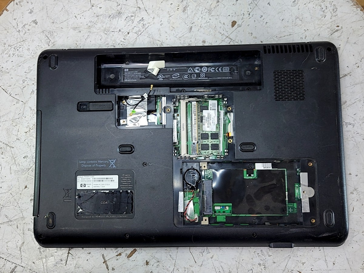 HP COMPAQ PRESARIO CQ60 Laptop AMD ATHLON DUAL-CORE QL-62 2GB SEE NOTES
