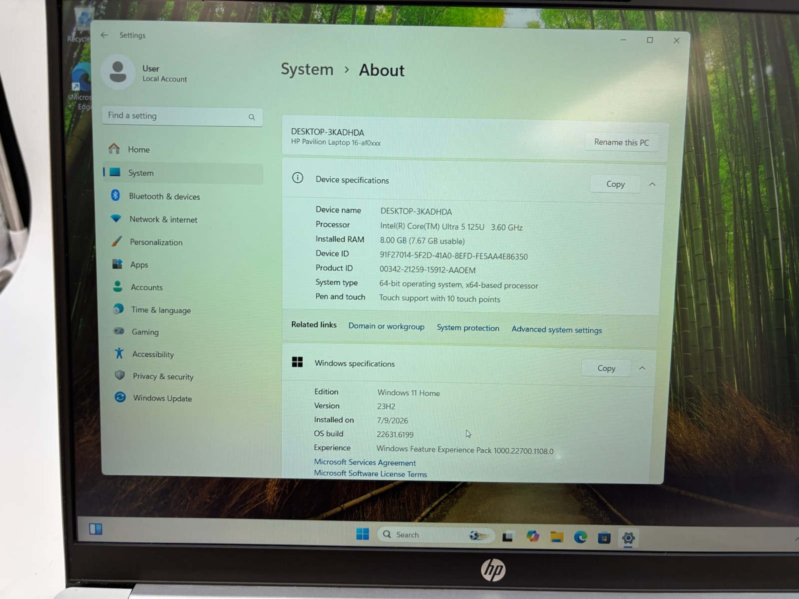 HP Pavilion 16-af0010nr 16″ 512 GB SSD 8 GB RAM Ultra 5 125U Windows 11 Home