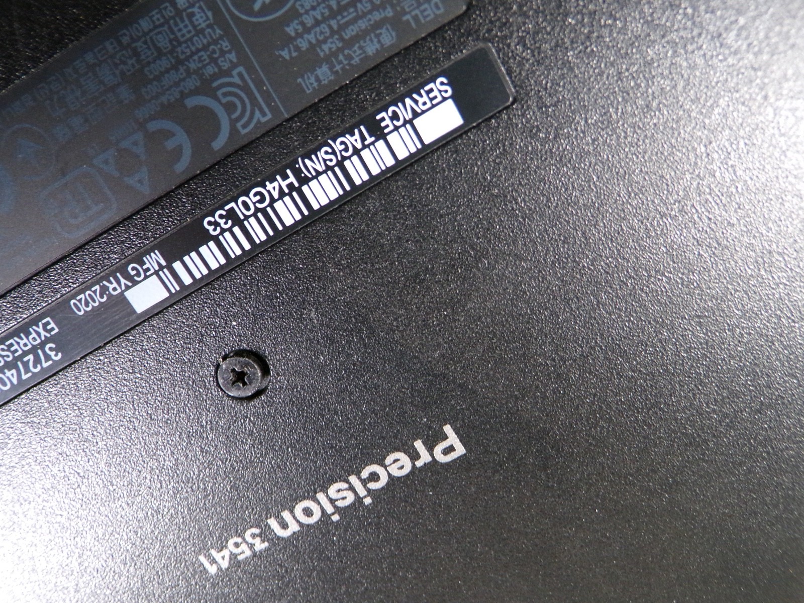 DELL PRECISION 3541 INTEL CORE I5-9400H 2.50GHZ 16GB RAM **NO HD/ NO CADDIE