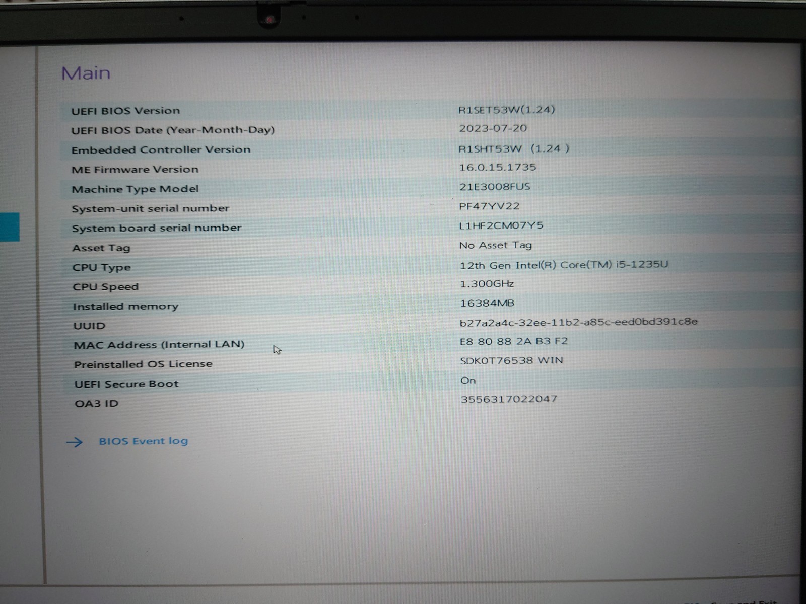 Lenovo ThinkPad E14 Gen 4 14″ FHD i5-1235U 16GB RAM 256GB SSD No OS