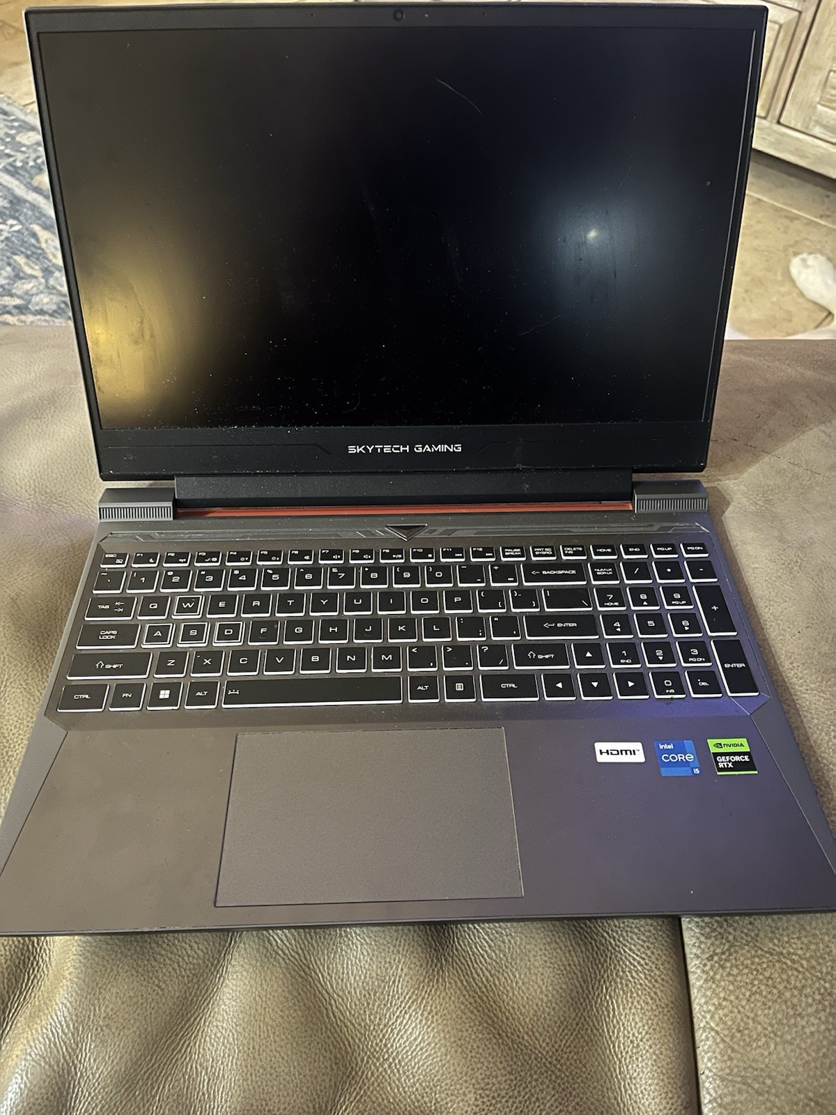 Sky tech Ares Gaming Laptop 15.6” Screen READ AD PARTS OR REPAIR