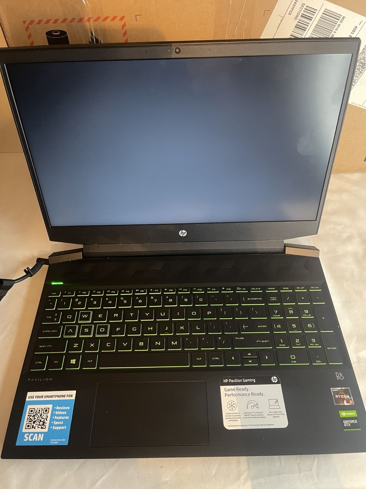 HP Pavilion 15-ec0013dx Gaming Laptop, 15.6” FHD, Ryzen 5, 8GB, 512GB, GTX 1650