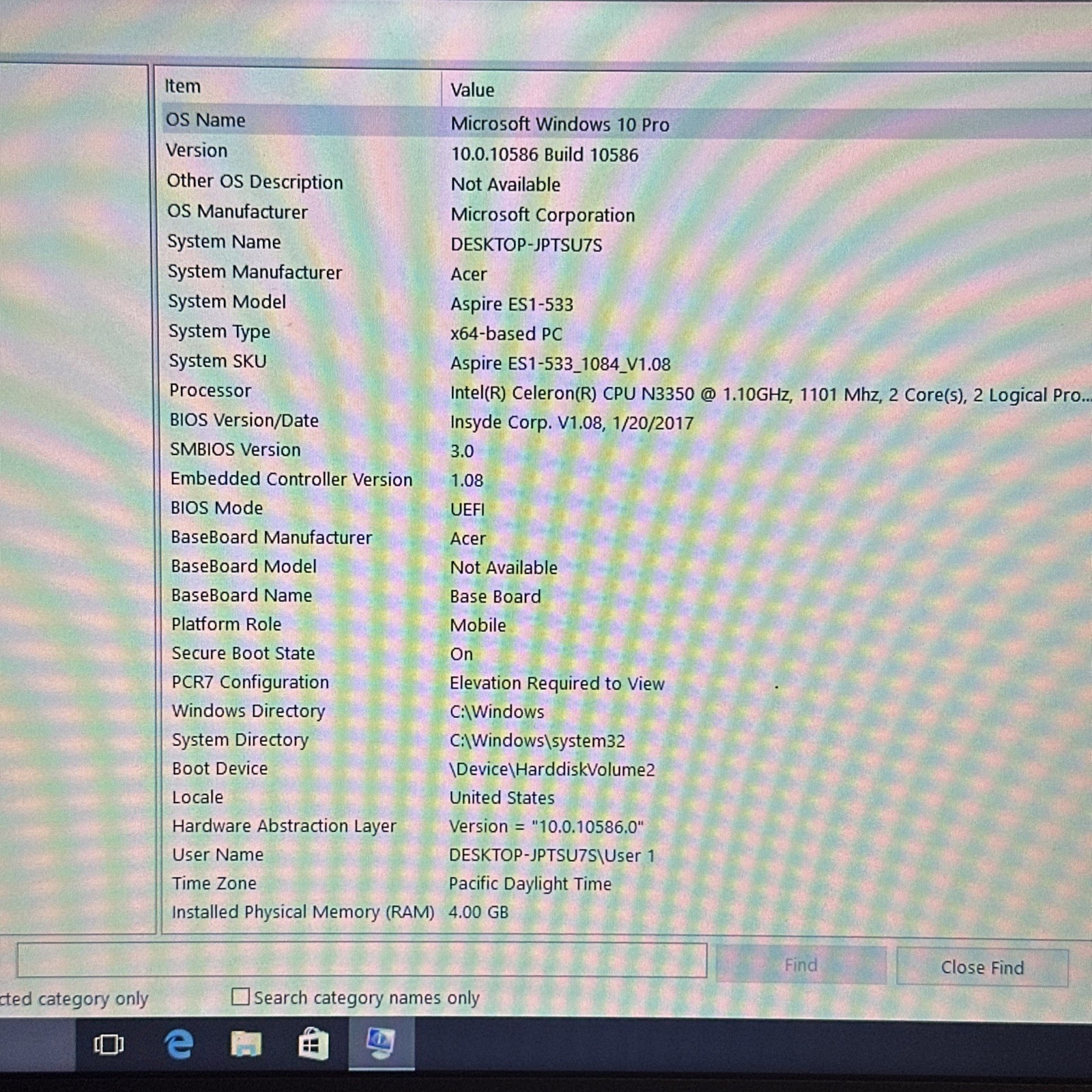 Acer Aspire ES1-533 15.6 Laptop Celeron N3350 4GB 500GB HD Windows 10