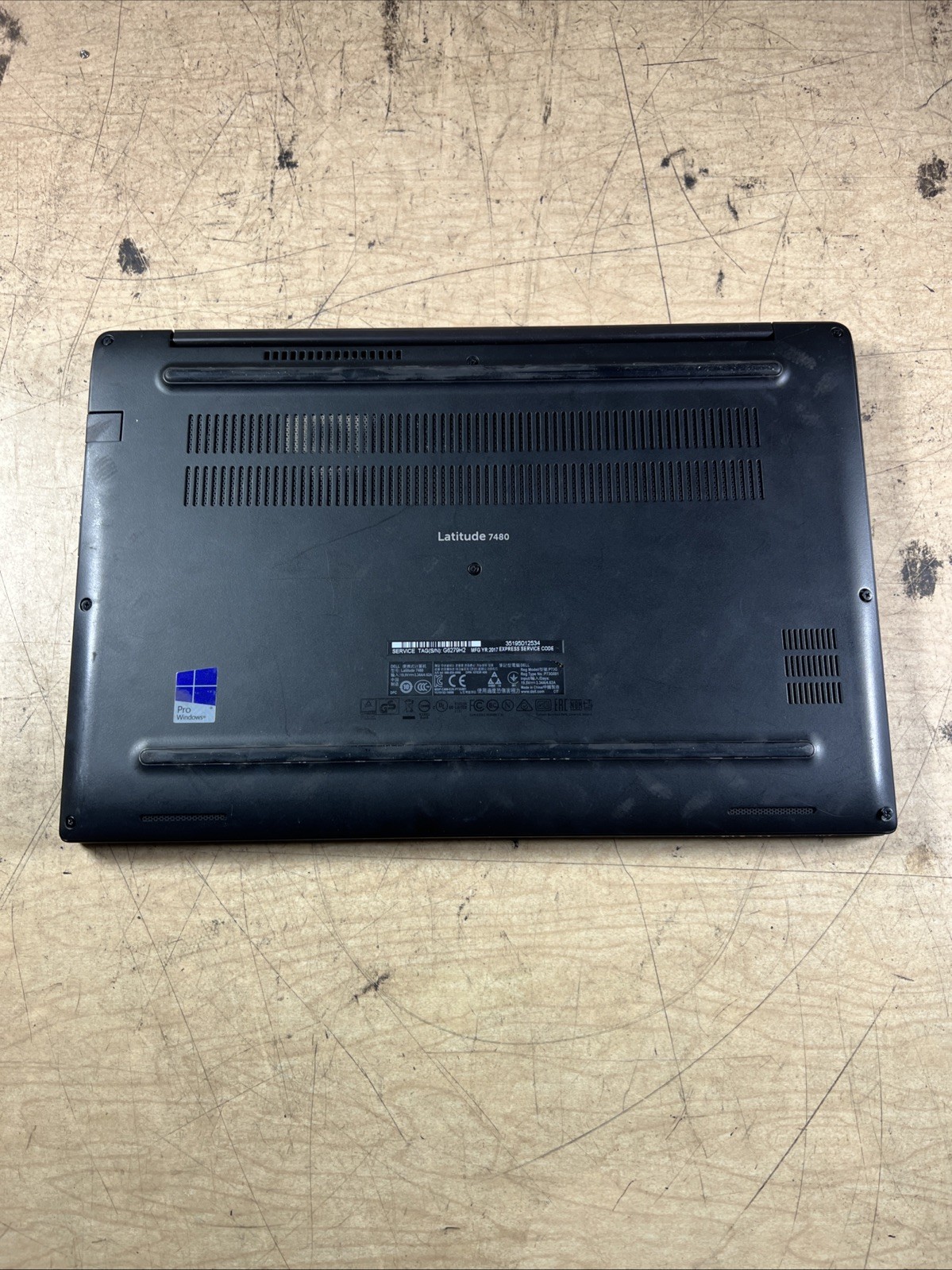 DELL LATITUDE 7480 INTEL CORE I7-7600U 2.80GHZ 8GB RAM **NO HD/ NO CADDIE/ NO OS