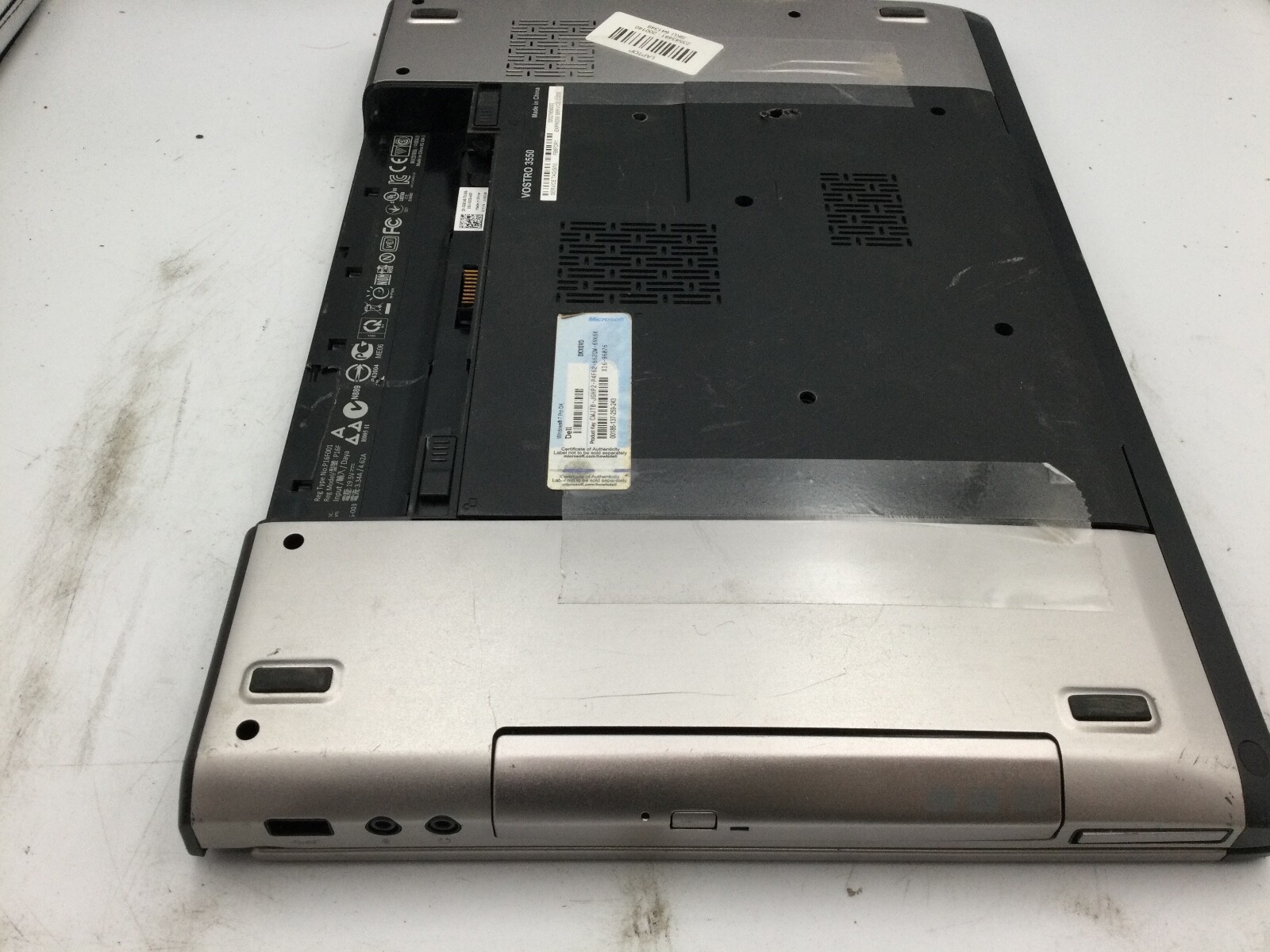 DELL VOSTRO 3550 – FOR PARTS – DRILLED MOBO – NO OS – NO RAM – NO HDD – 15″ = BB