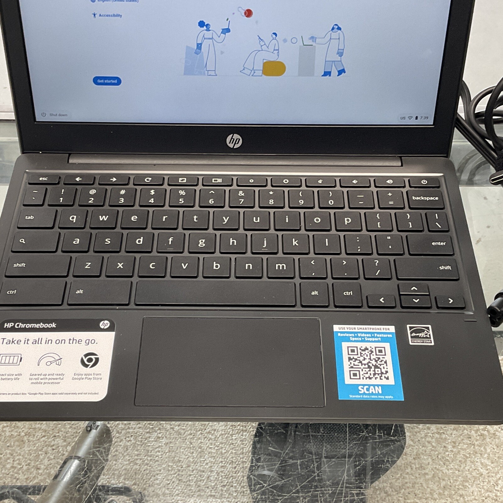 HP Chromebook, MediaTek MT8183, 4GB / 32GB, 11.6″ Touchscreen (11a-na0040nr)