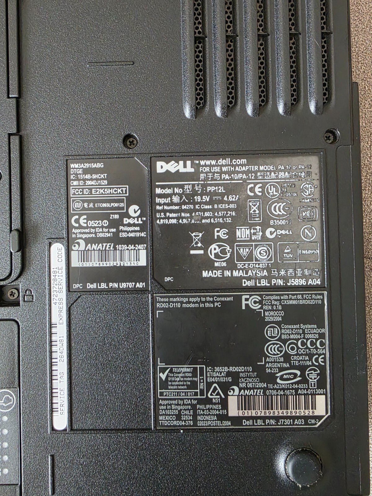 Dell Inspiron 6000 – PP12L – 15.5” Laptop with Adapter
