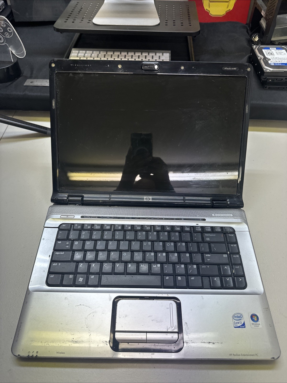 HP Pavilion DX6500 Laptop Not Working, No Battery, HD, Ram & Power Adapter(P004)