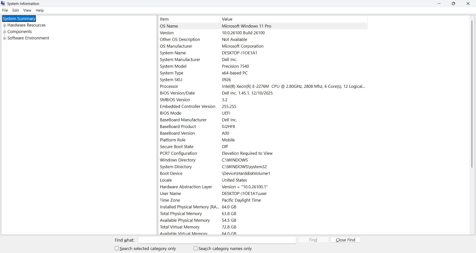 Dell Precision 7540 NVIDIA Quadro RTX 3000 2.8GHz Intel Xeon E-2276M 64GB 1TB