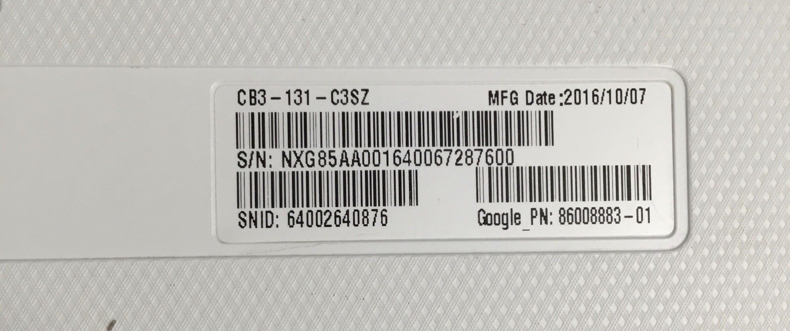 Acer Chromebook Chrome OS 2GB RAM 11.6 Inches