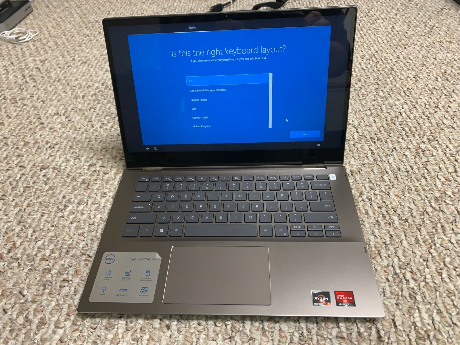 Dell Inspiron 7405 Sandstorm – 14″ Convertible Touch Screen Laptop – Windows 10
