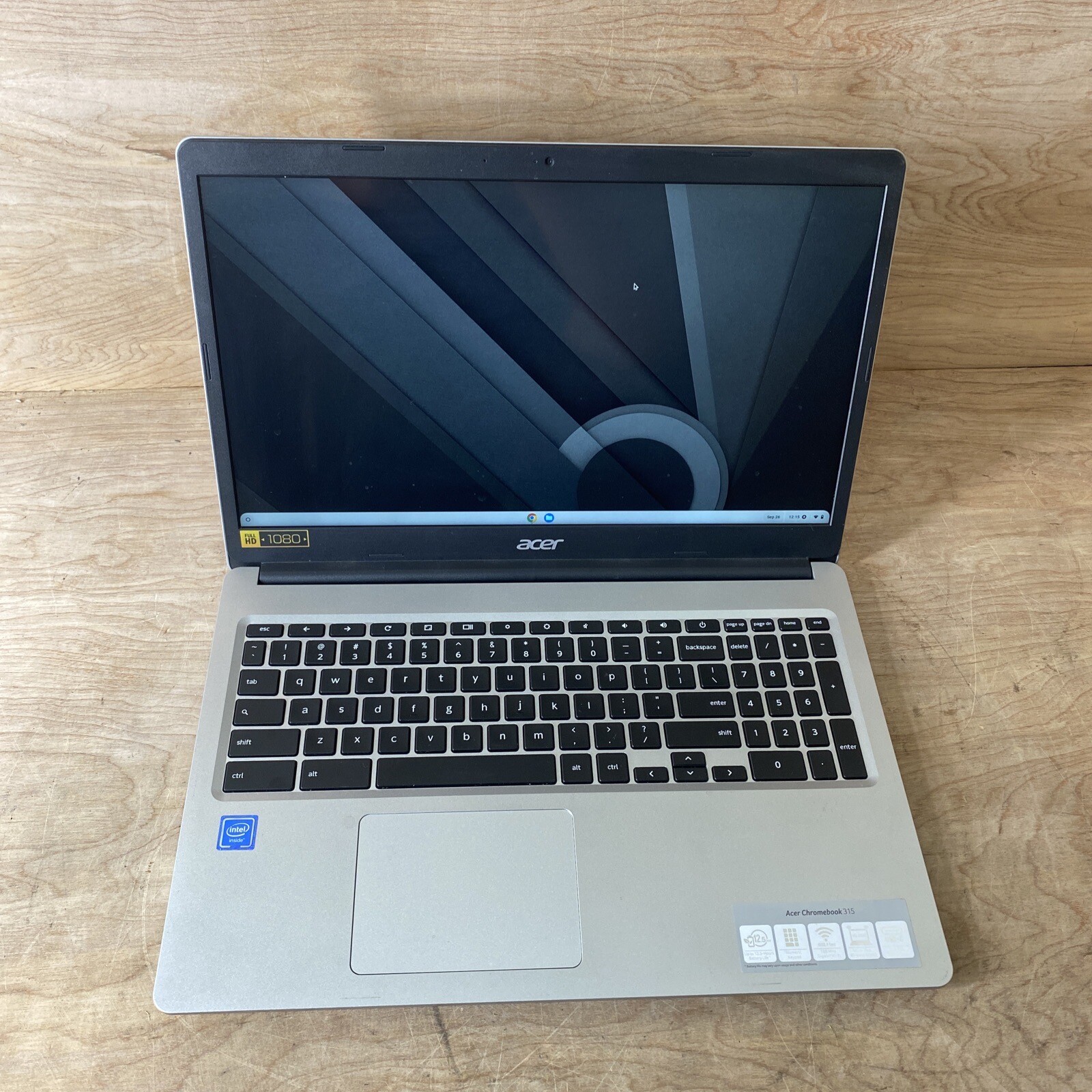 Acer 315 Chromebook 15.6in Intel Celeron N4020@1.1GHz/ 4GB RAM/