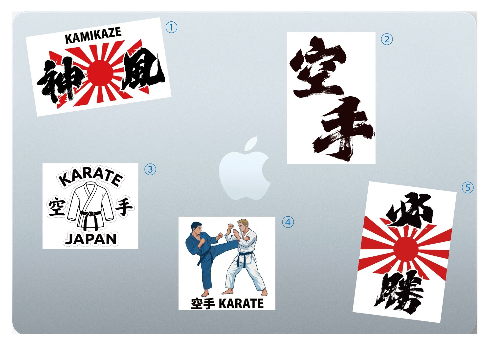 Japanese Kamikaze Sticker Rising Sun Flag Karate Kanji JDM