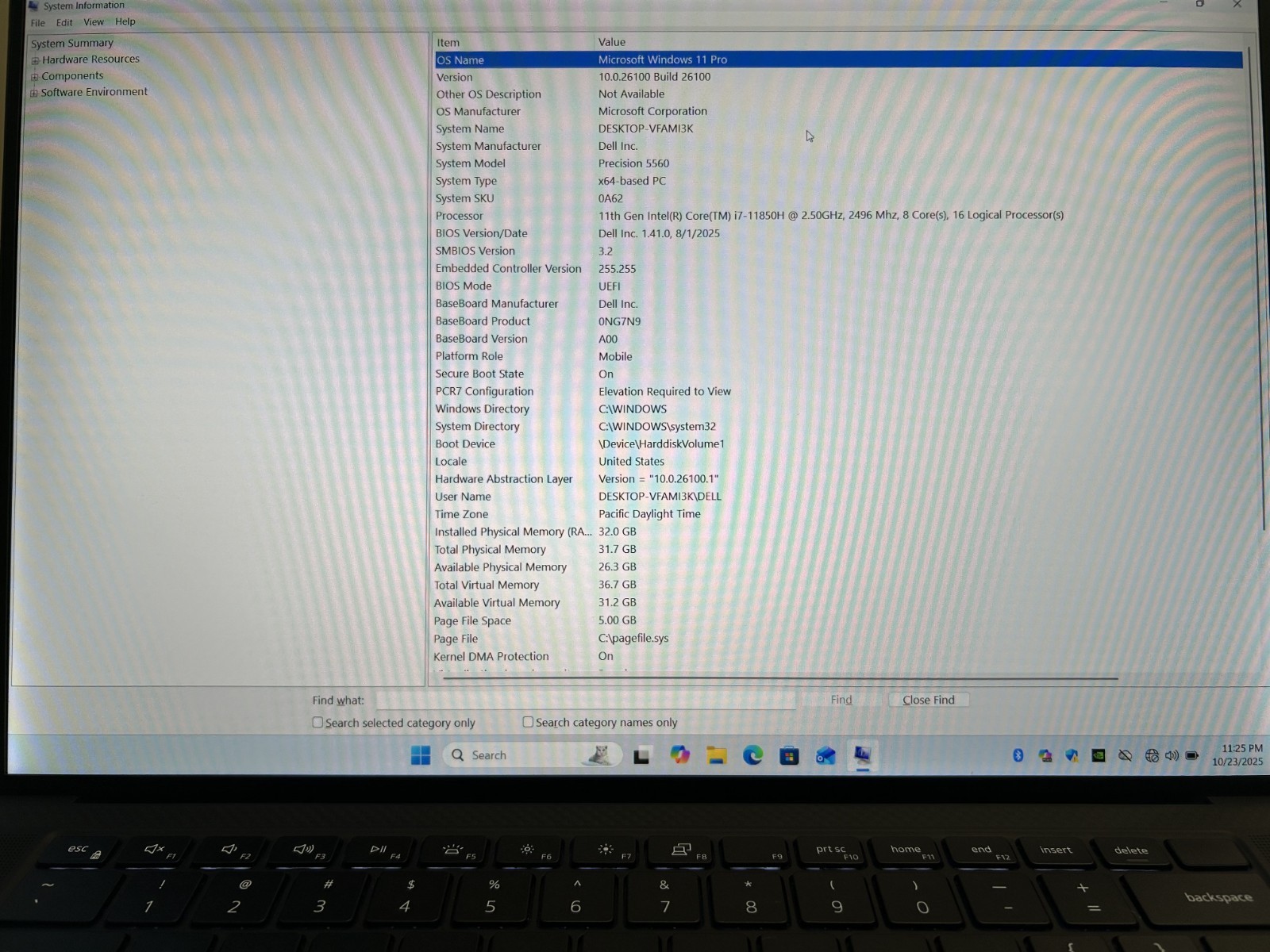 Dell Precision 5560 15.6″ i7-11850H @ 2.50GHz 1 TB NVMe SSD 32GB RAM Win 11 Pro