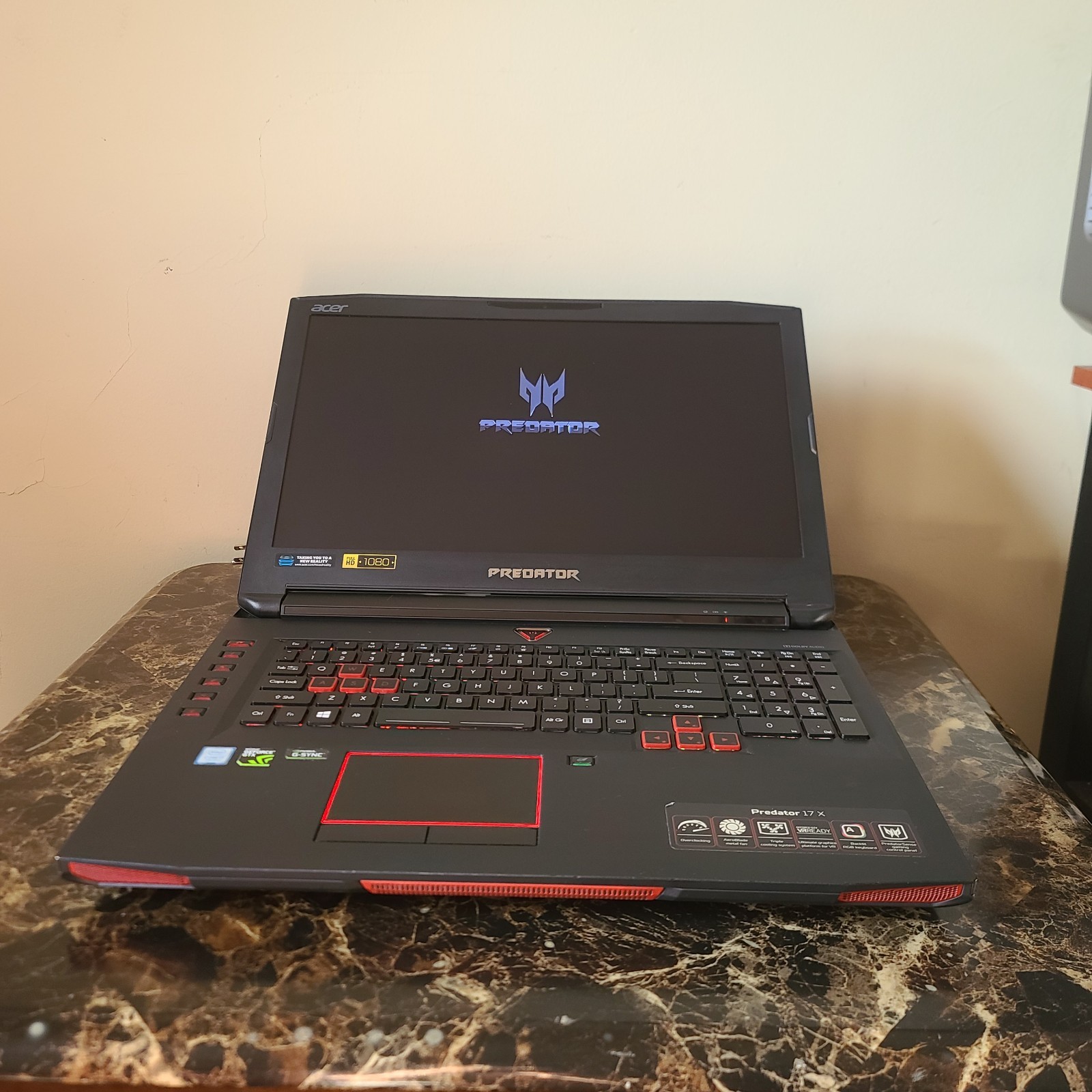 ACER PREDATOR 17 X GAMING LAPTOP CORE i7-7700HQ 16GB RAM GTX 1080 512GB NVMe.