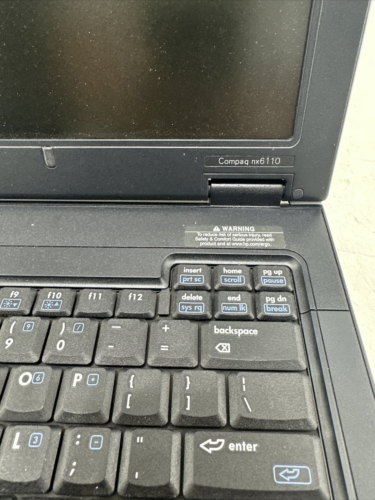 HP Compaq nx6110 15” Notebook (Intel Celeron M 1.60GHz 512Mb Ram NO HDD