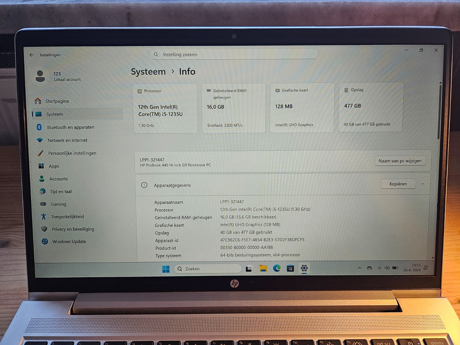 HP ProBook 440 G9 (i5 12gen, 16gb ram, 512gb rom)