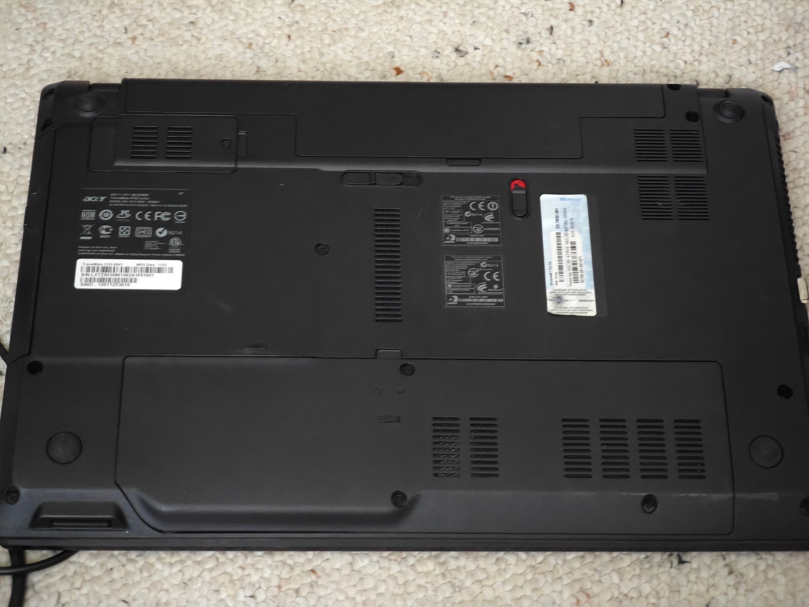 Acer Travelmate 5742-6645 Laptop – 240GB HDD, 4GB RAM, Intel i3 M380
