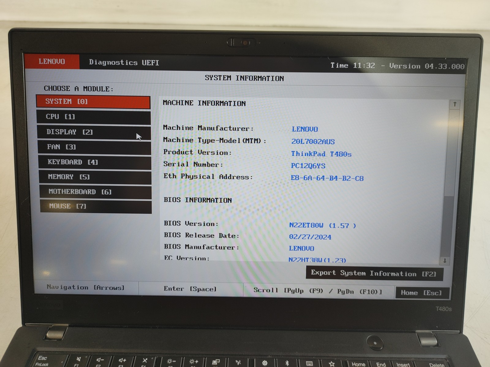 Lenovo ThinkPad T480s Core i5-8250U 1.60 GHz 16 GB DDR4 No HDD