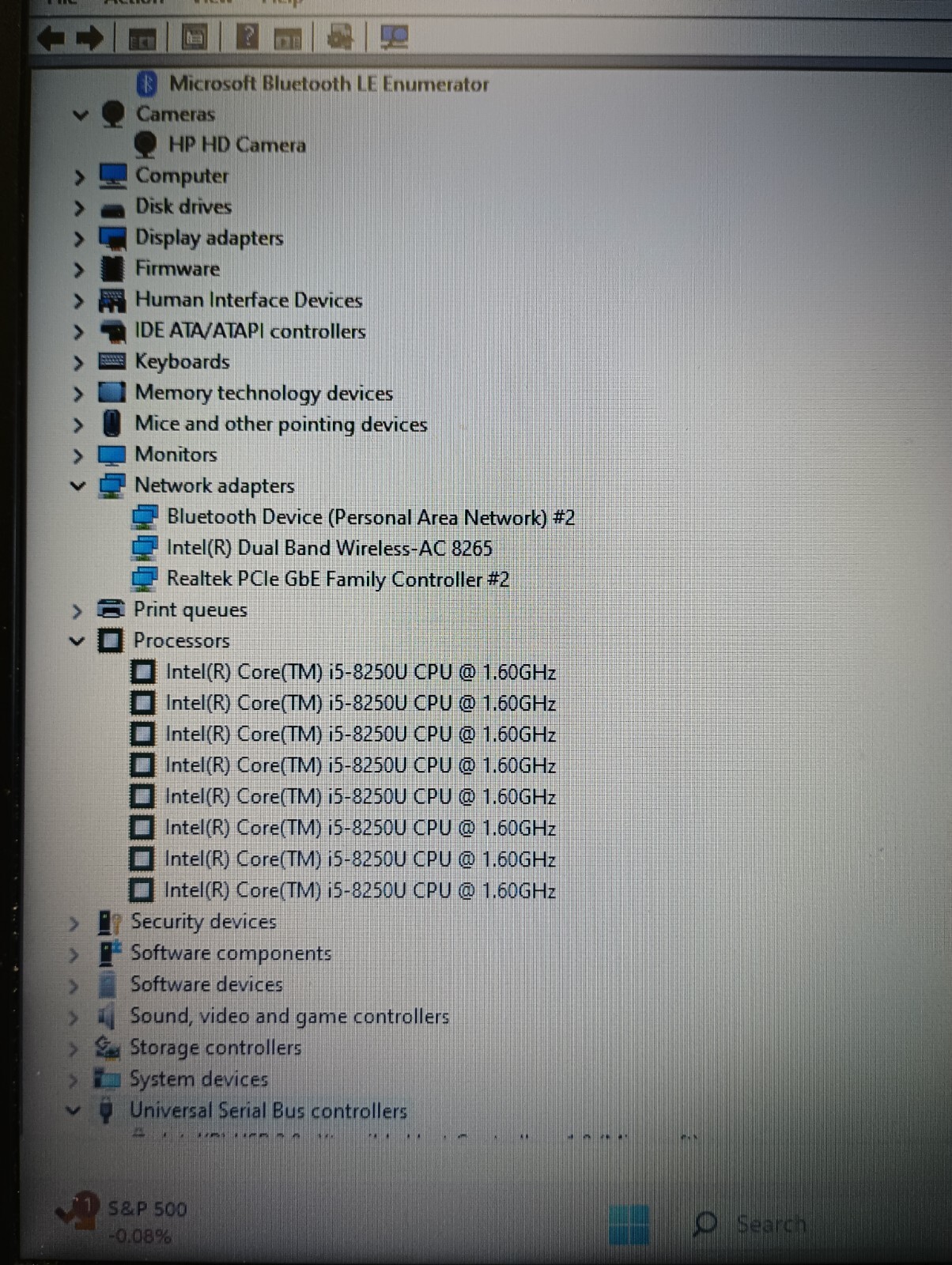 ProBook 450 G5 w/charger. (Bad Battery!!)i5 8th gen(4cores).8GB.128GB M.2.15.6″