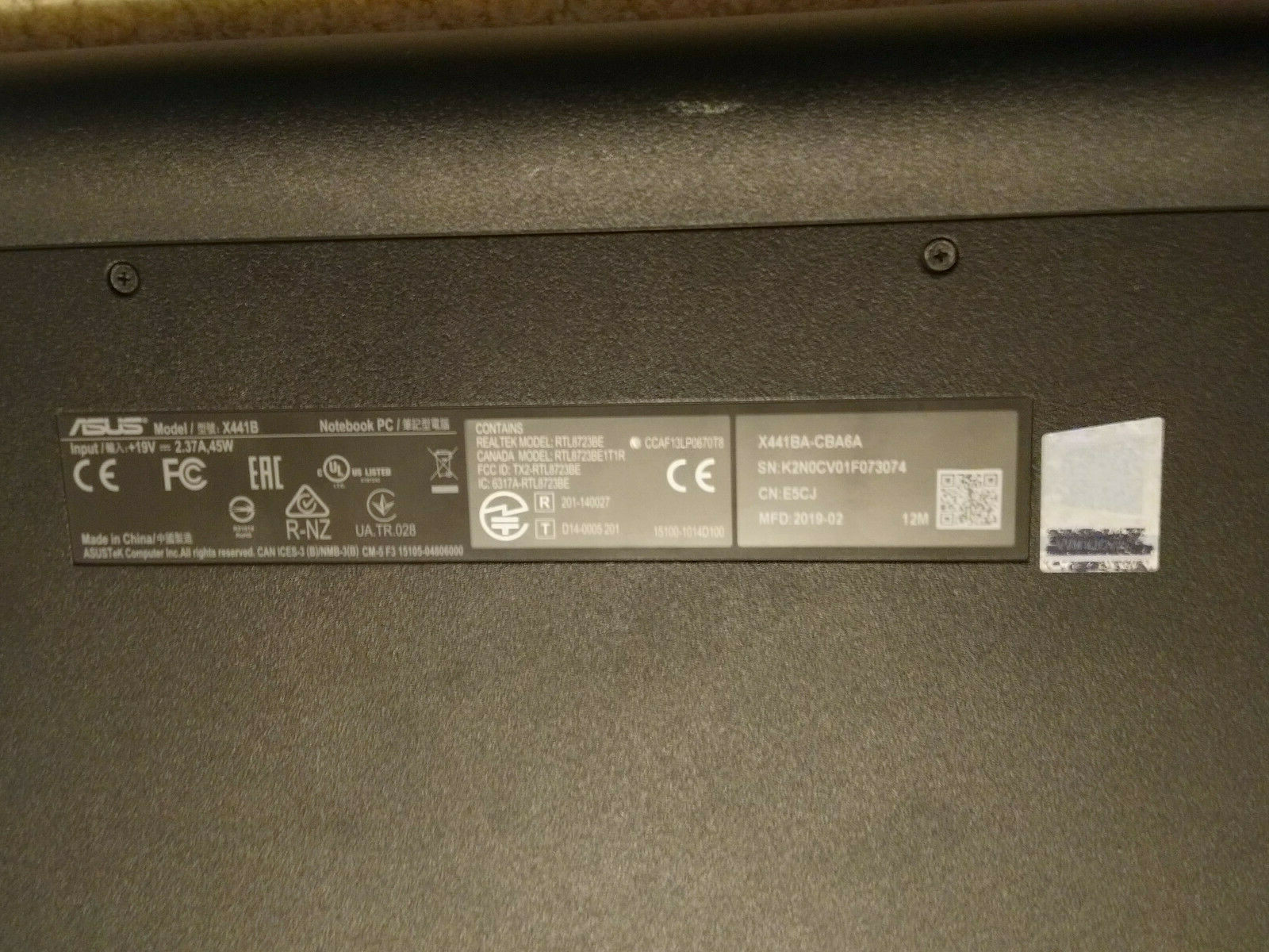 ASUS X441BA 14″ 500GB HDD, AMD A6-9225, 2.6GHz, 4GB RAM Radeon R4 Laptop, Silver