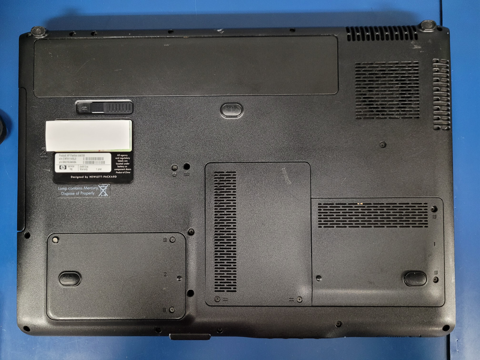HP DV9812US Laptop AMD TURION 64 X2 @2.00 GHz 3GB RAM NO HDD