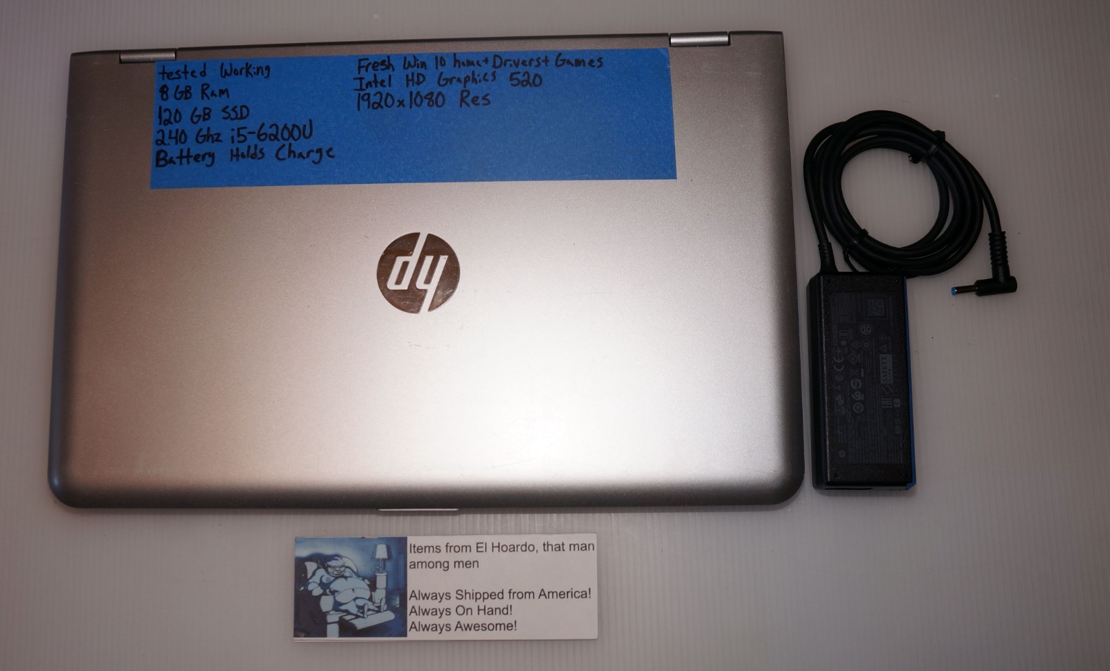 HP Pavillion X360 15-BK010NR – i5-6200U 2.30GHz – 8GB Ram 120GB SSD Touchscreen