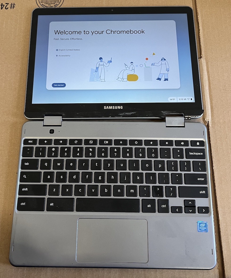 Samsung Chromebook Plus XE521QAB Stealth Silver Laptop PARTS or REPAIR ONLY