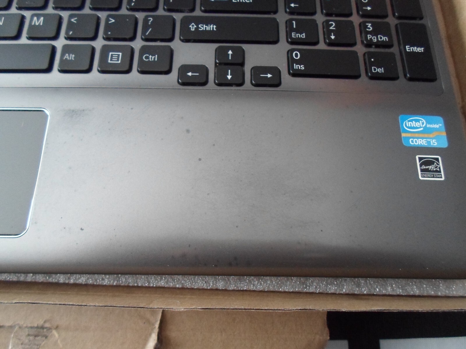 Sony VAIO damaged PCG-7173L Intel Core 2 Duo 1GB RAM 120GB HDD CRACKED SCREEN
