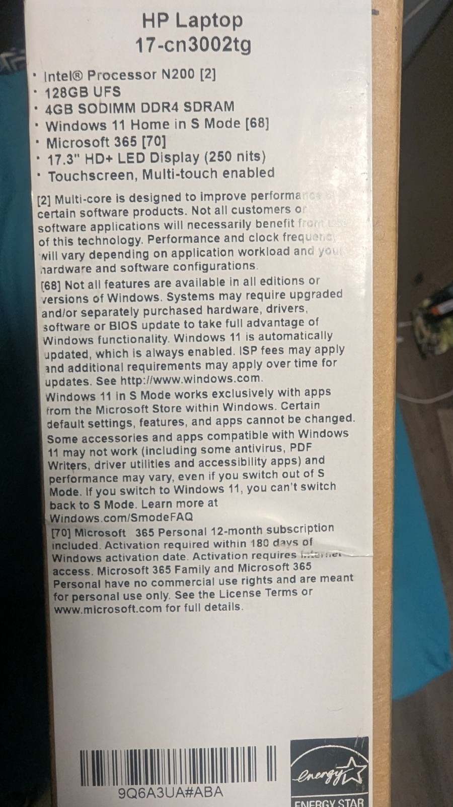 HP Laptop 17 cn3002tg New In Factory Sealed Box
