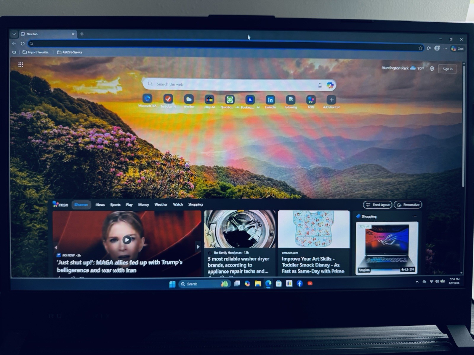 ASUS ROG STRIX 15.6″ GAMING LAPTOP 6-CORE i7 9TH GEN 16GB RAM/500 SSD. VERY NICE