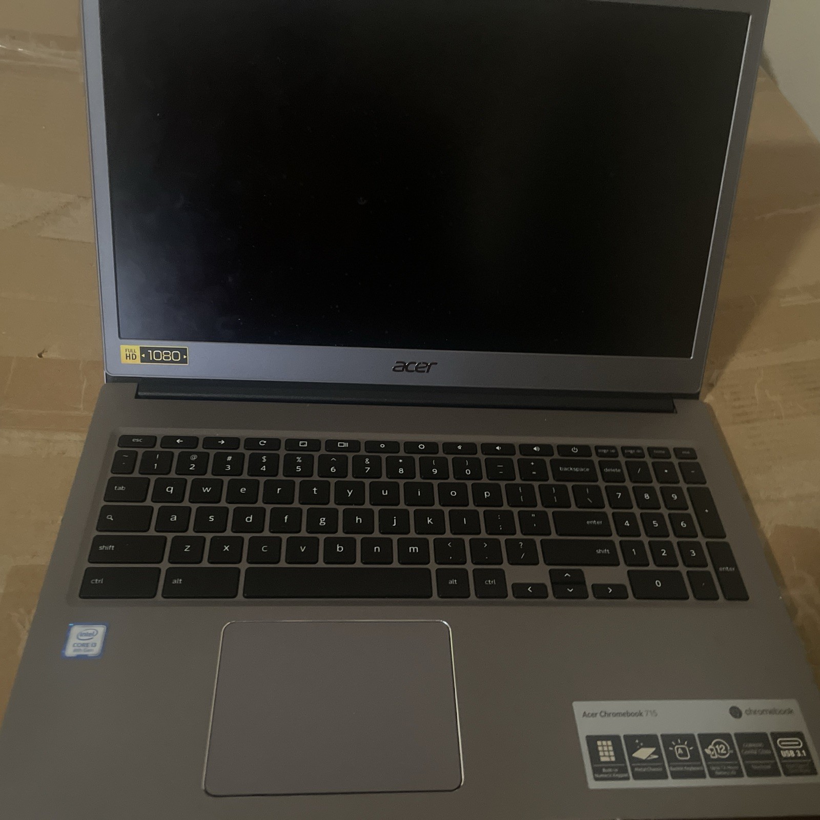 Acer Chromebook CB715-1W 15.6” (128GB SSD, Intel Core i3-8130U, 2.2GHz, 8GB RAM)
