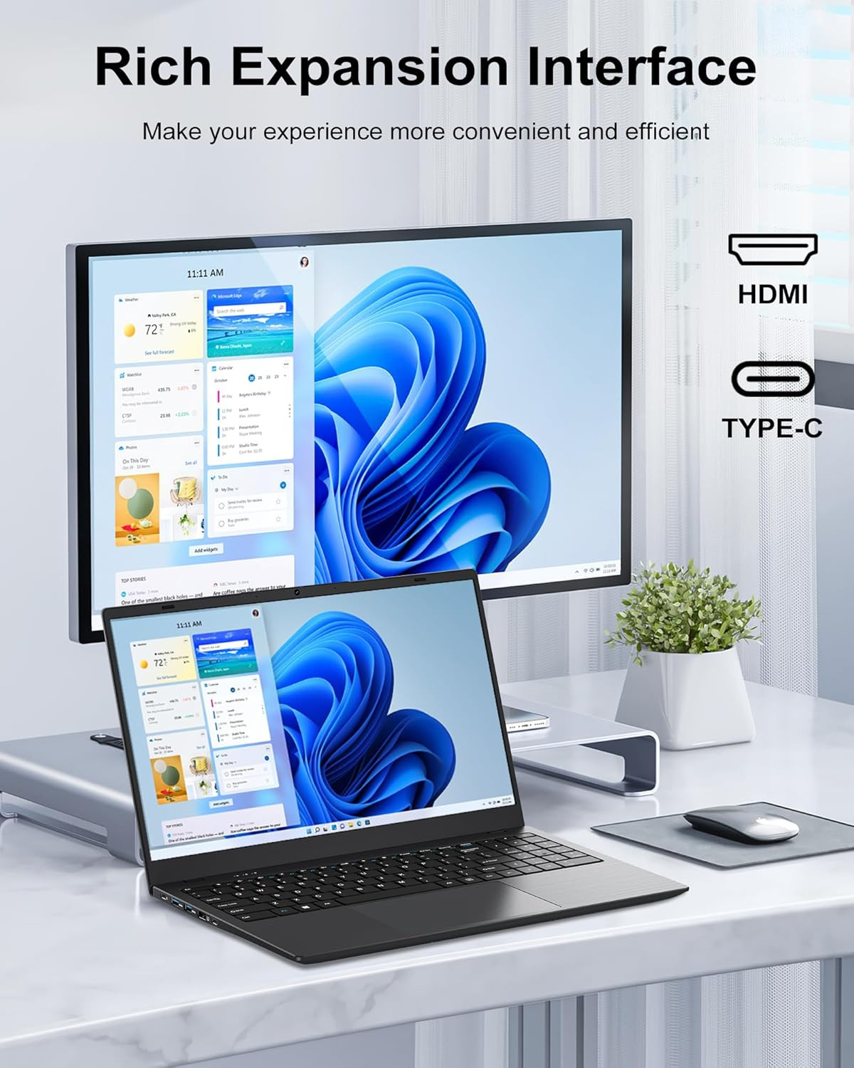 15.6″ Laptop Computer, Laptop with 16GB RAM 512B SSD, Gold 6500Y (Up to 3.4Ghz),