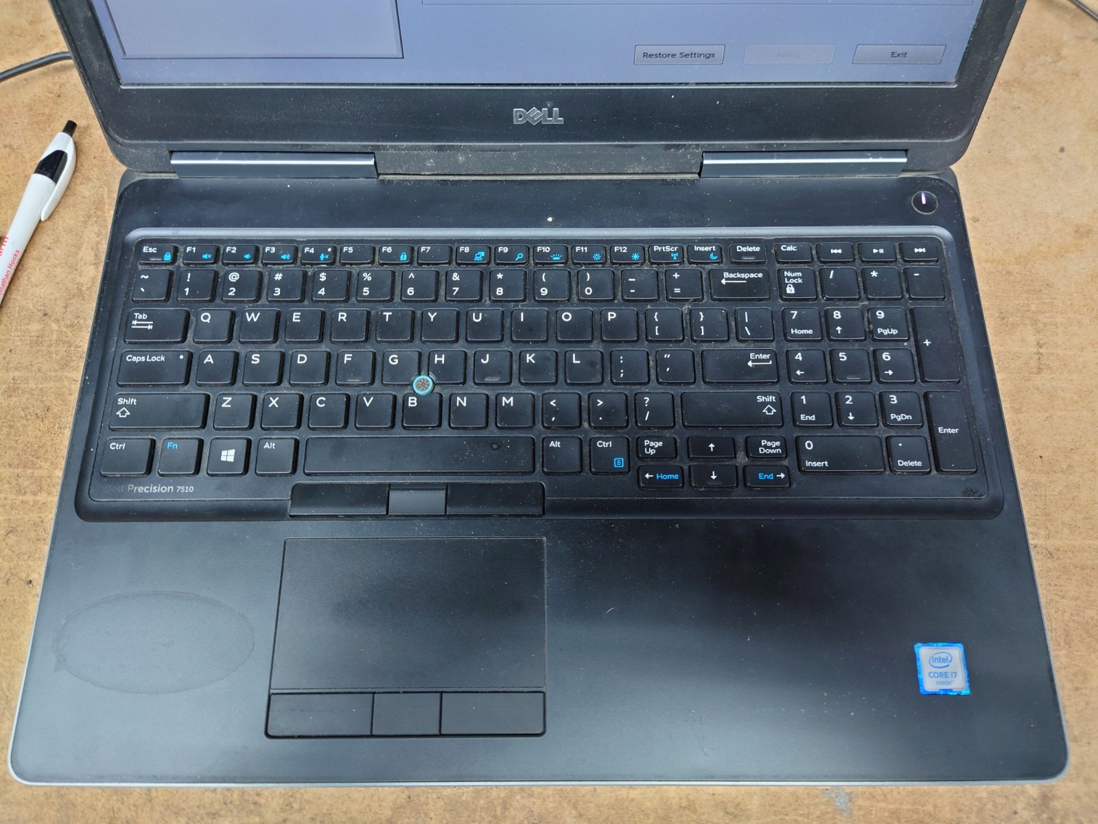Dell Precision 7510 15.6″ FHD i7-6920HQ 16GB RAM No Battery/OS/SSD