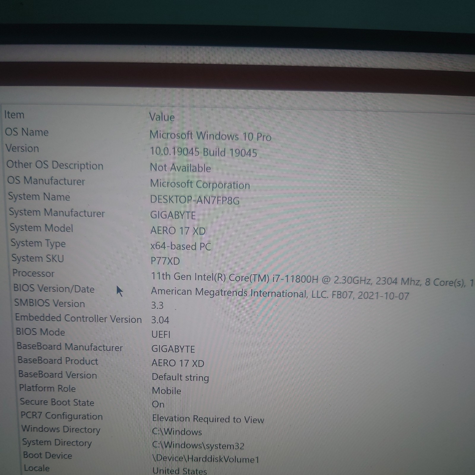 Gigabyte Aero 17 XD 10th Gen Intel Core With Nvidia RTX 3070ti