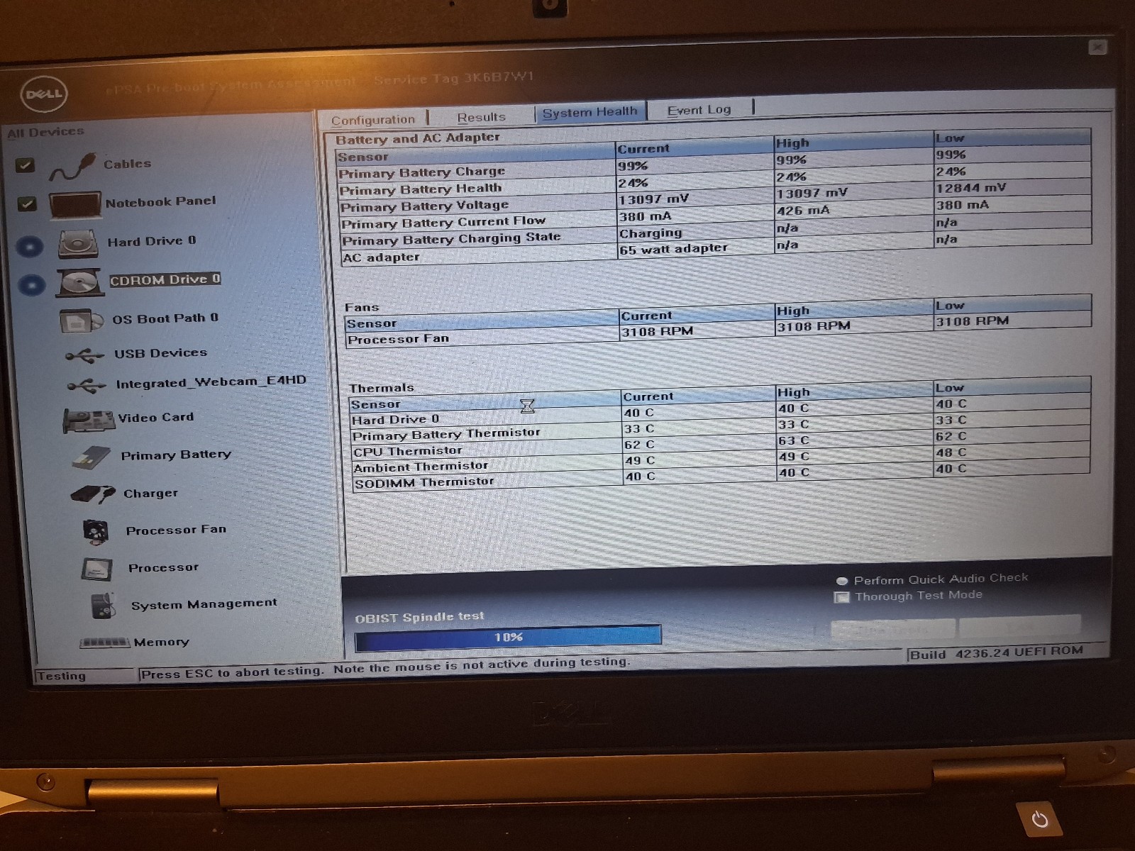 Dell Latitude E6330 13.3″ Intel i5-3320M 4GB RAM 320GB Good Screen & Motherboard