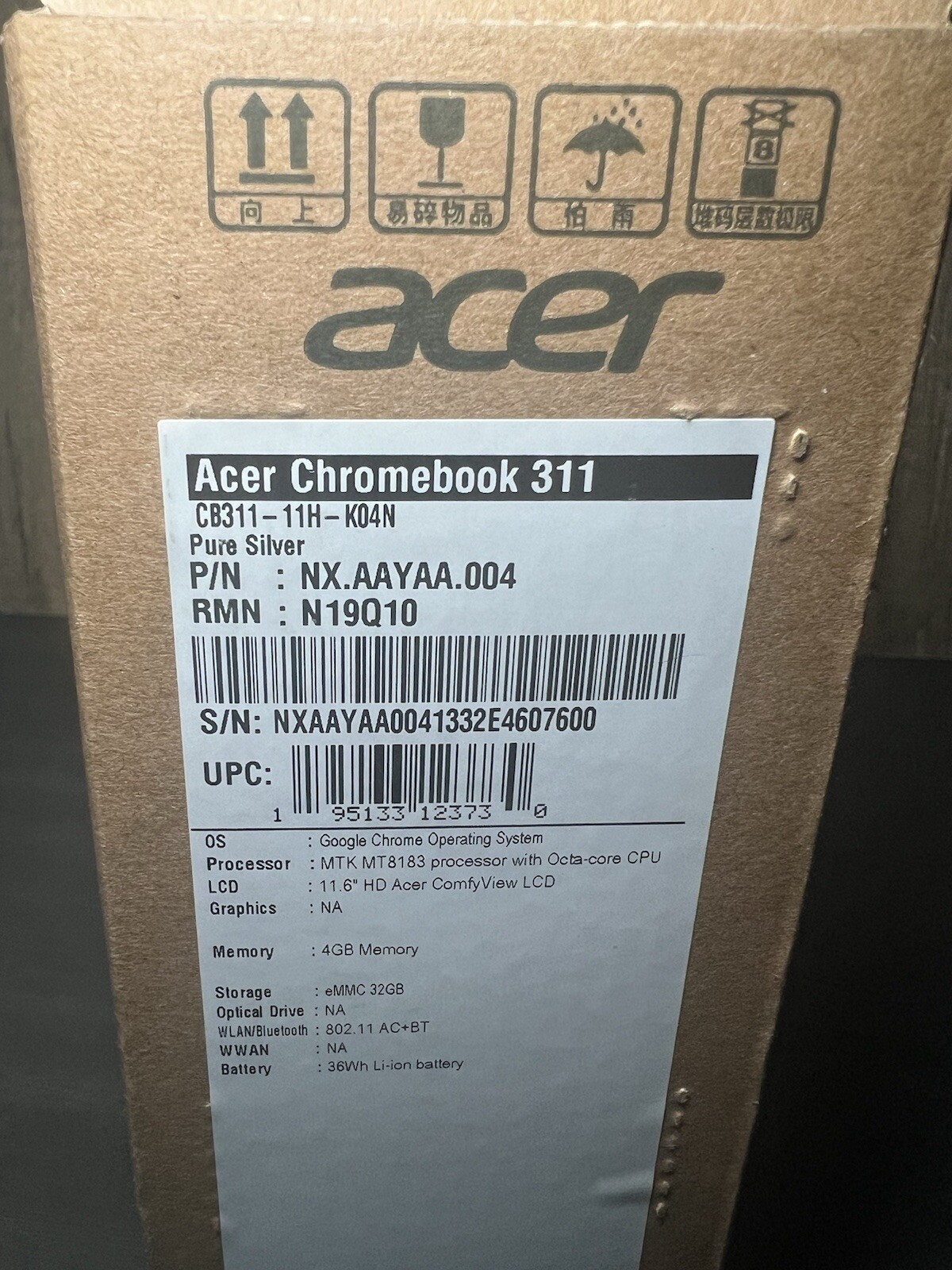 Acer – Chromebook 311 11.6HD Display MediaTek MT8183C Octa-Core 4GB 2021 NEW