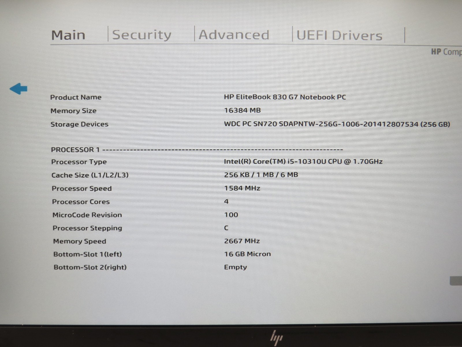 HP Elitebook 830 G7 | i5-10310U @ 1.7GHz | 16GB DDR4 | 256GB m2 | 13″ | Win 11