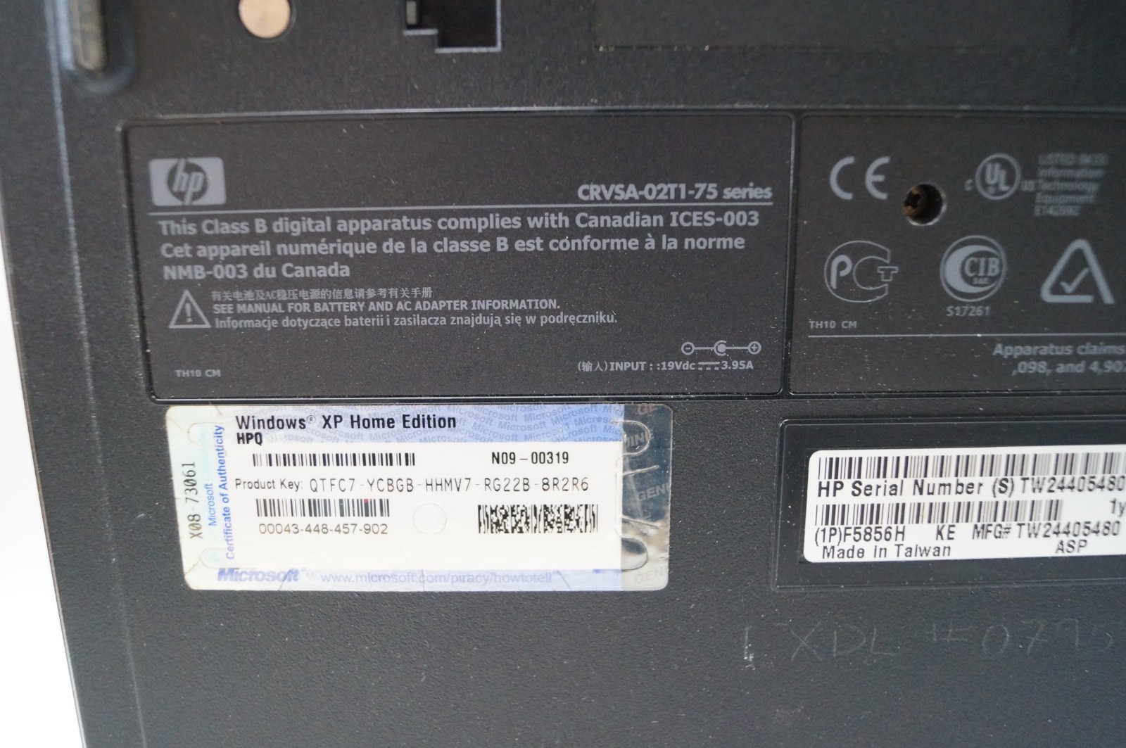 HP Pavilion XT155 CRV5A-02T1 75 Series 14″ 1GB Mem Altec NO HD WORKING PoR E113