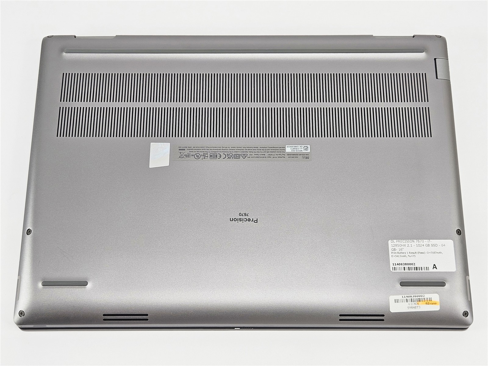 Dell Precision 7670 i7-12850HX 64GB 1TB NVMe 16″ FHD+ RTX A1000 4GB