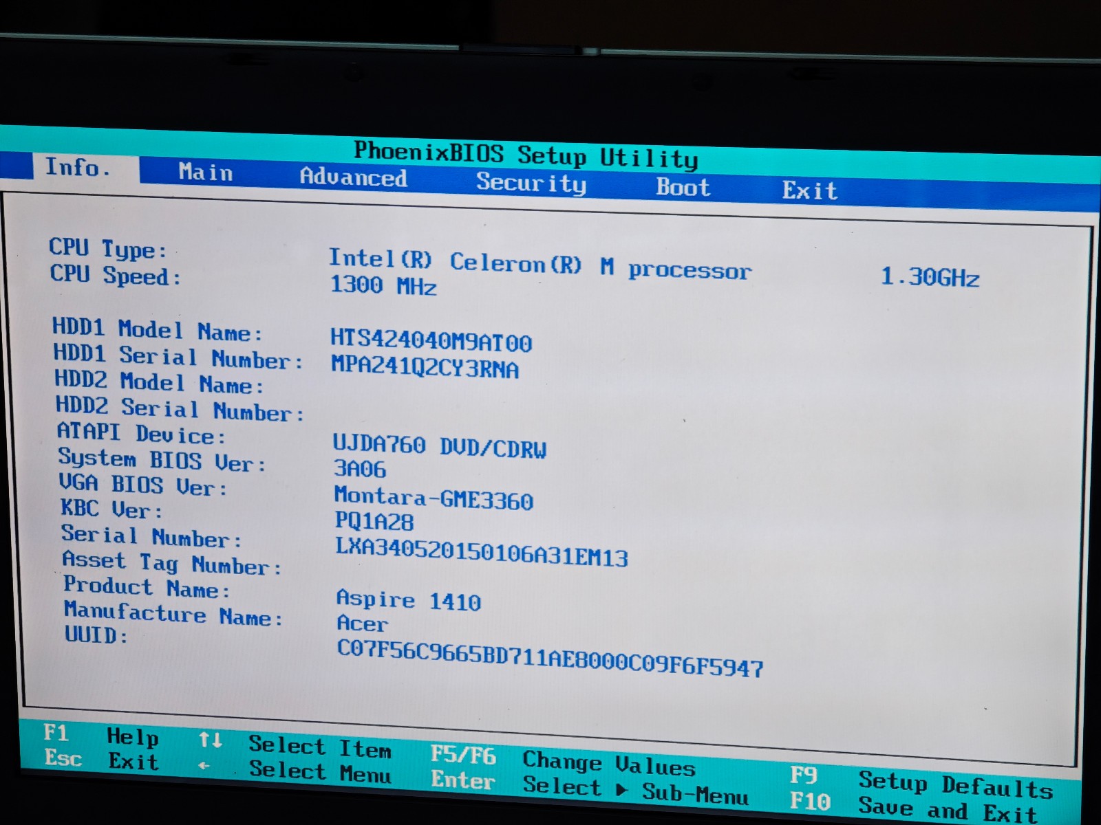 Acer Aspire 1414WLCi ZL1 1410 – 40GB HDD, 512MB RAM, Intel Celeron M, Win XP