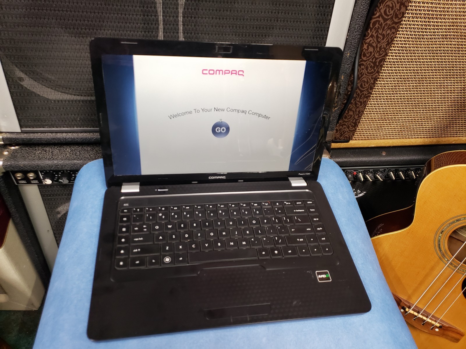 Compaq Presario CQ62 Laptop PARTS ONLY AMD V120 CPU 2GB ram 320gb