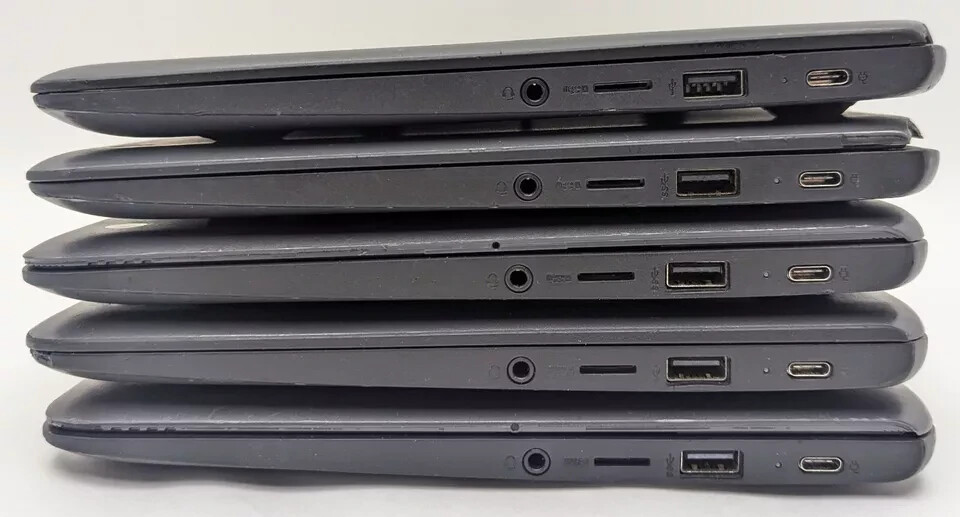 Lot of 5 HP Chromebook 11 G6 EE 11.6″ Celeron N3350 1.10GHz 4GB RAM 16GB eMMC