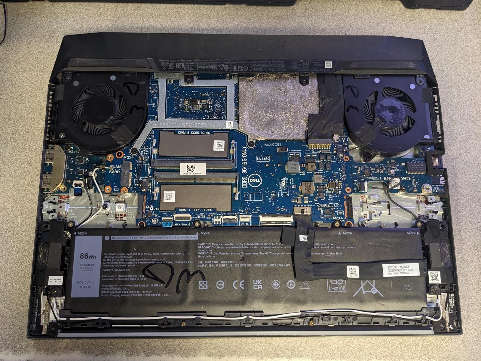 DELL G15 552I SPECIAL EDITION i9-12900H @ 1.8GHz, NO RAM/NO HDD/OS – (FOR PARTS)