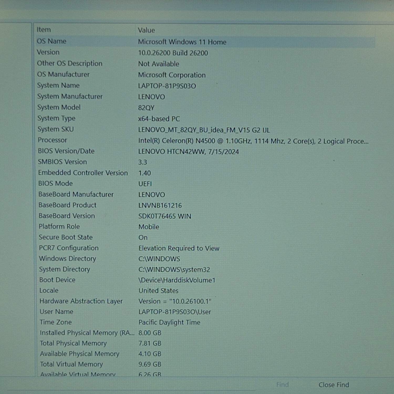 Lenovo V15 G2 B47T0HCV 15.6″ Celeron N4500 1.1GHz 8GB RAM 256GB SSD