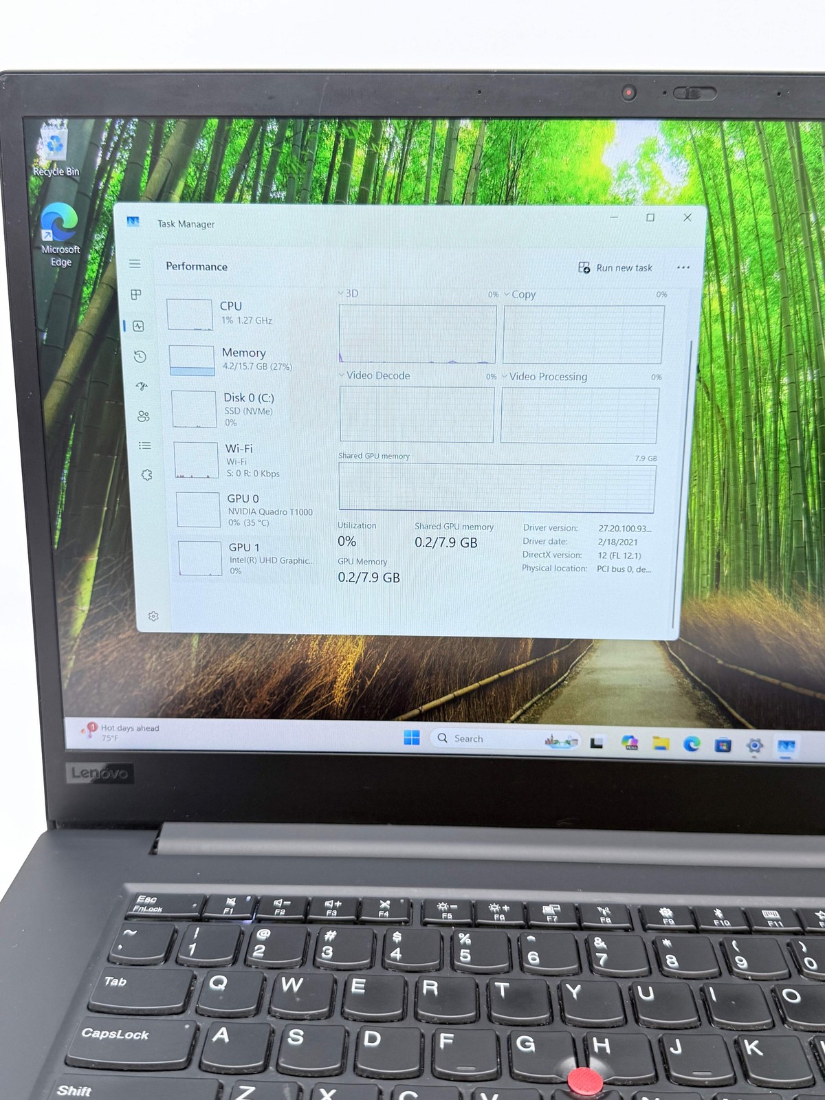 Lenovo ThinkPad P1 Gen 2 16-inch Intel Core i7 9th Gen 16GB RAM 256GB SSD