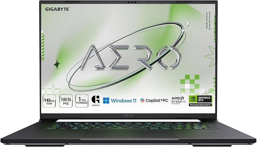Gigabyte Aero X16 16″ WQXGA AMD Ryzen Al 7 350 16GB 1TB SSD RTX 5070 W11H Laptop
