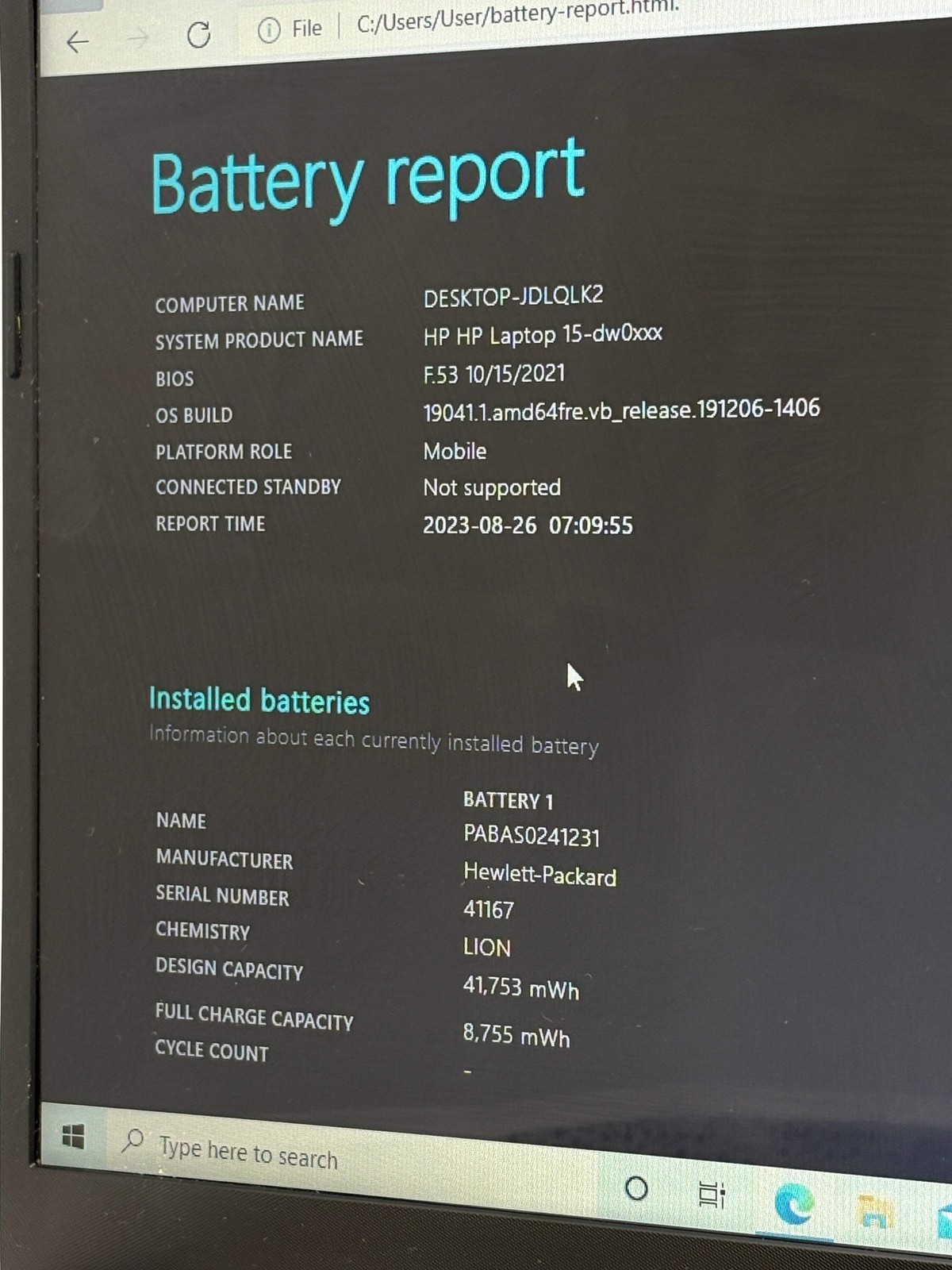 HP 15-DW007NR Intel Core i7-8565U 8GB RAM 512GB SSD – Cracked plastic bezel